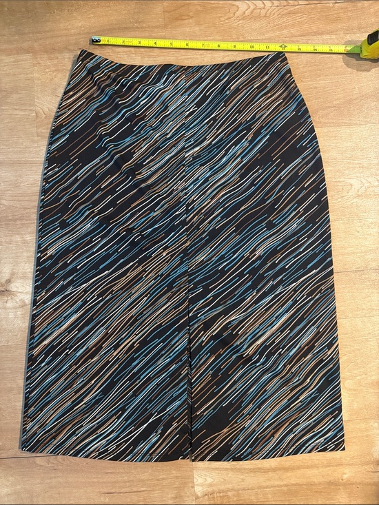 Vintage Dresses & Skirts - Womens Brown, Blue, Tan Y2K Striped Skirt